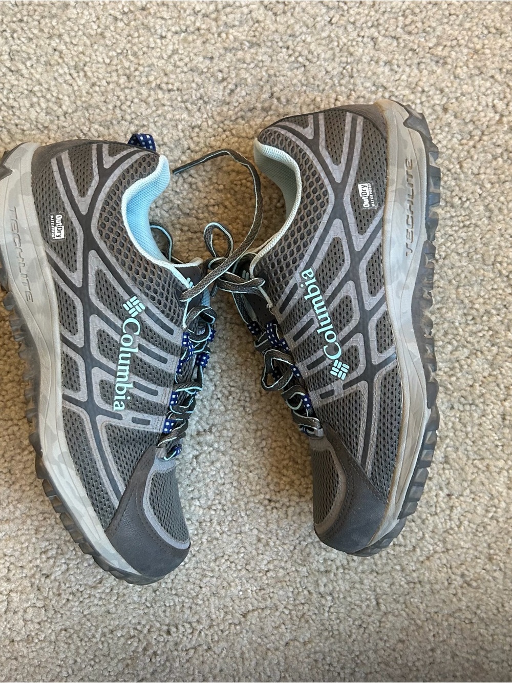 Columbia Women's Gray and Light Blue Trail Running Shoes - Picture 4 of 6